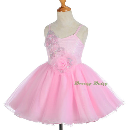 FG302 Girls Diamante Sequin Tulle Flower Girl Dresses Party Pageant Dress Size 2-8