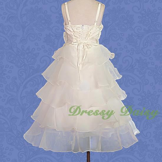 FG136 Girls Tiered Wedding Flower Girl Party Dresses Pageant Dress Size 2-9
