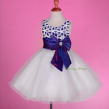 FG246 Girls' Big Bow Tulle Flower Girl Dresses Party Pageant Dress Size 2-9