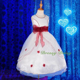 FG220A Girls' Tulle Pageant Party Flower Girl Dresses Build-in Petticoat Size 18 Months - 12