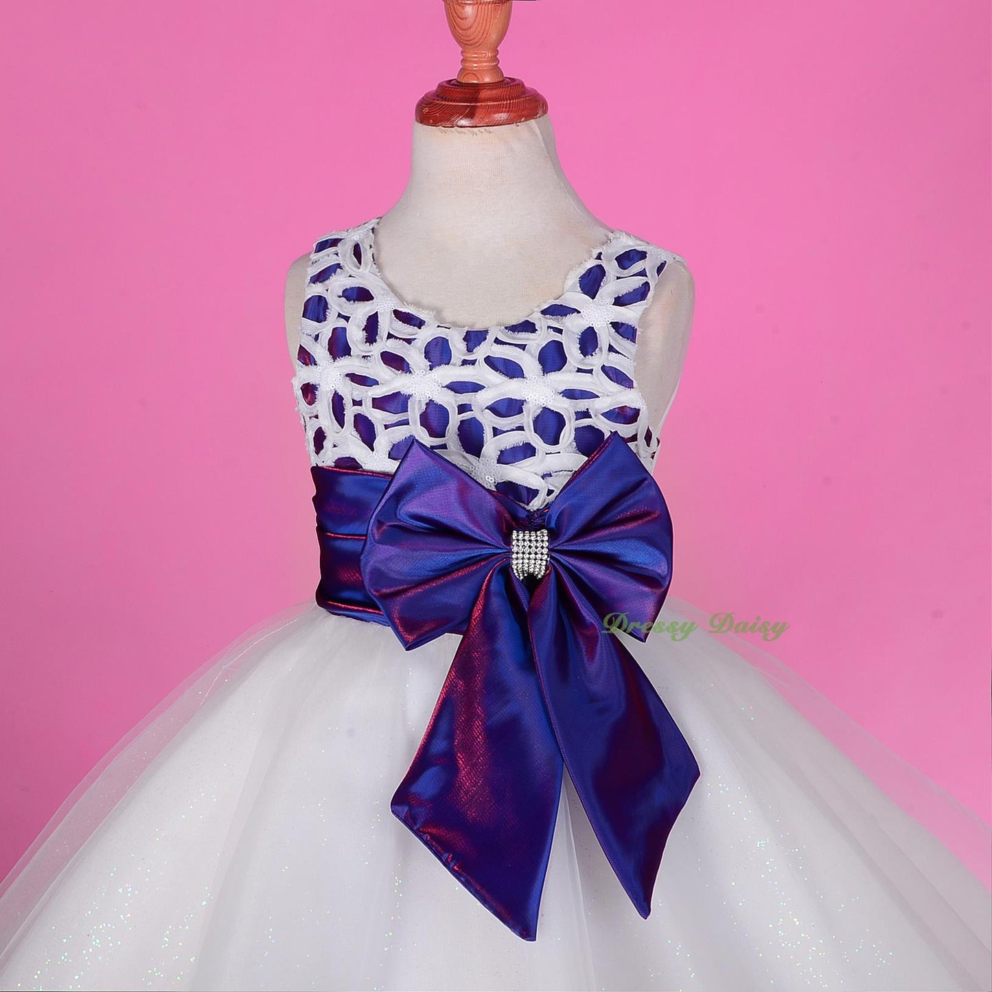 FG246 Girls' Big Bow Tulle Flower Girl Dresses Party Pageant Dress Size 2-9