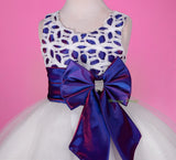 FG246 Girls' Big Bow Tulle Flower Girl Dresses Party Pageant Dress Size 2-9
