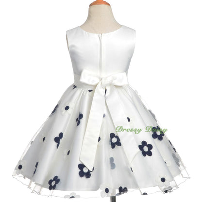 FG318 Floral Diamonds Flower Girl Dress Up Pageant Birthday Party Kid Size 3-10