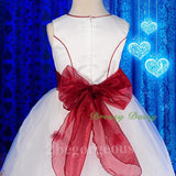FG220A Girls' Tulle Pageant Party Flower Girl Dresses Build-in Petticoat Size 18 Months - 12