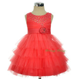 FG308 Girls Beaded Tulle Flower Girl Dresses Pageant Party Occasion Dress Size 2-8