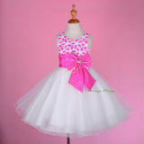 FG246 Girls' Big Bow Tulle Flower Girl Dresses Party Pageant Dress Size 2-9