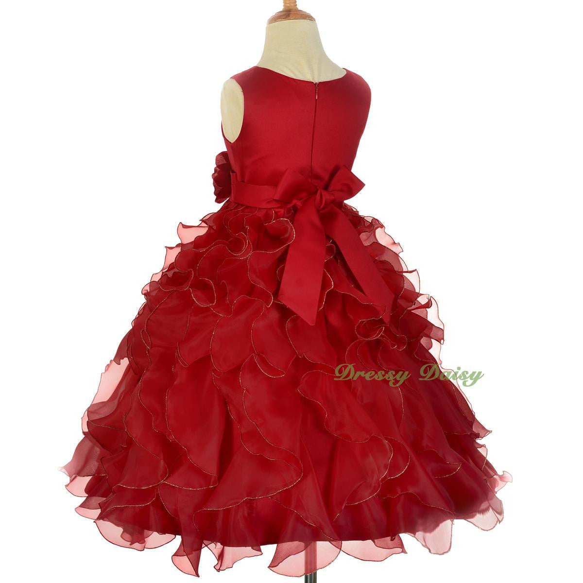 FG234 Girls Ruffle Flower Girl Dresses Pageant Gown Party Communion Dress Size 4-12