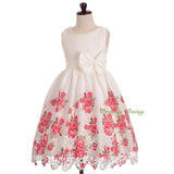 FG331 Girls' Lace Scalloped Hem Wedding Flower Girl Pageant Party Dresses Size 3-10