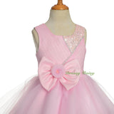 FG321 Diamante Beaded Tulle Flower Girl Formal Dress Pageant Birthday Size 18 Months - 7