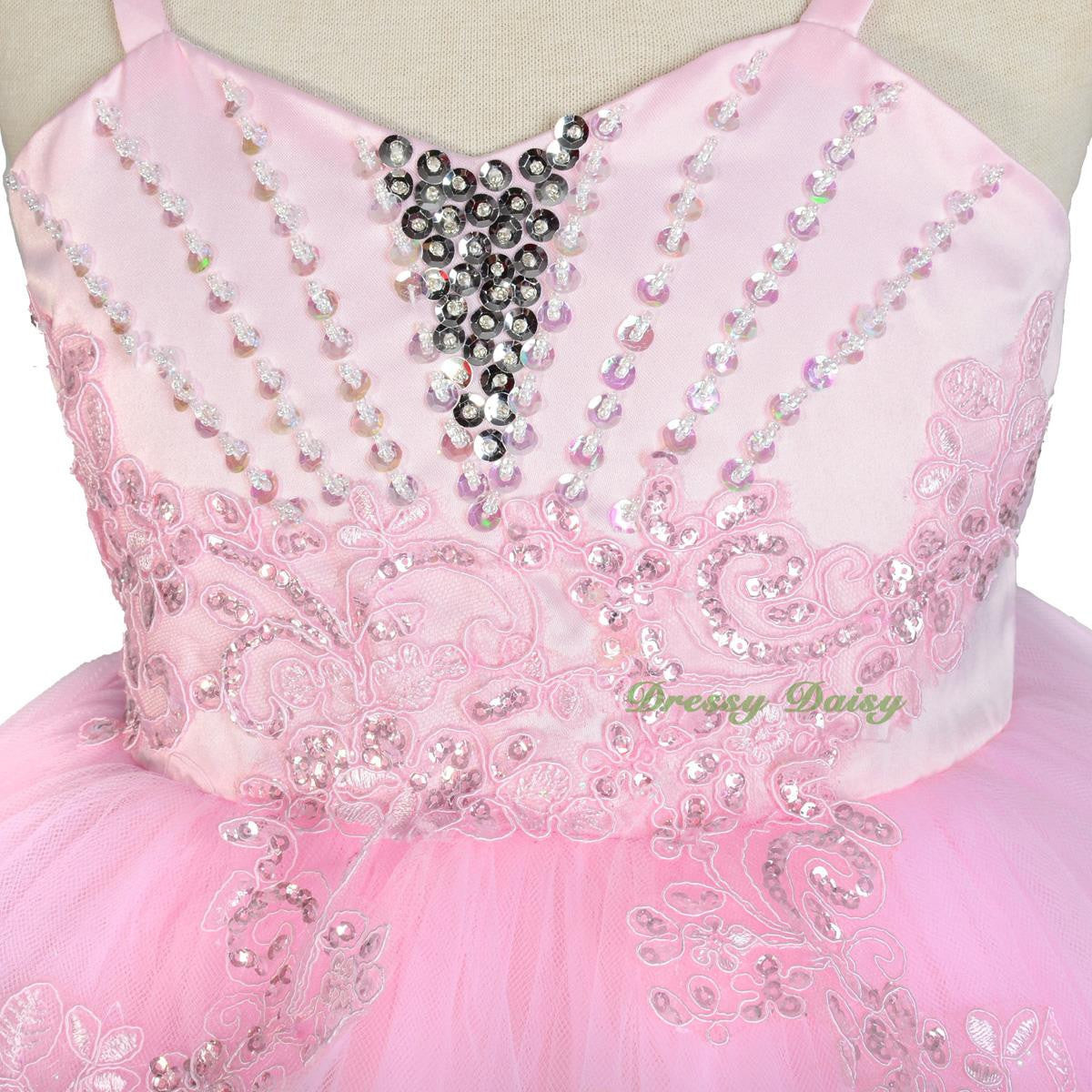 FG303 Rich Beaded Embroidery Flower Girl Dress Wedding Party Occasion Kid Size 18 Months - 7