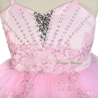 FG303 Rich Beaded Embroidery Flower Girl Dress Wedding Party Occasion Kid Size 18 Months - 7
