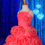 FG267 Embossed Flower Girl Wedding Pageant Party Occasion Dress Toddler Size 3-9