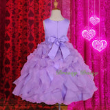 FG234 Girls Ruffle Flower Girl Dresses Pageant Gown Party Communion Dress Size 4-12