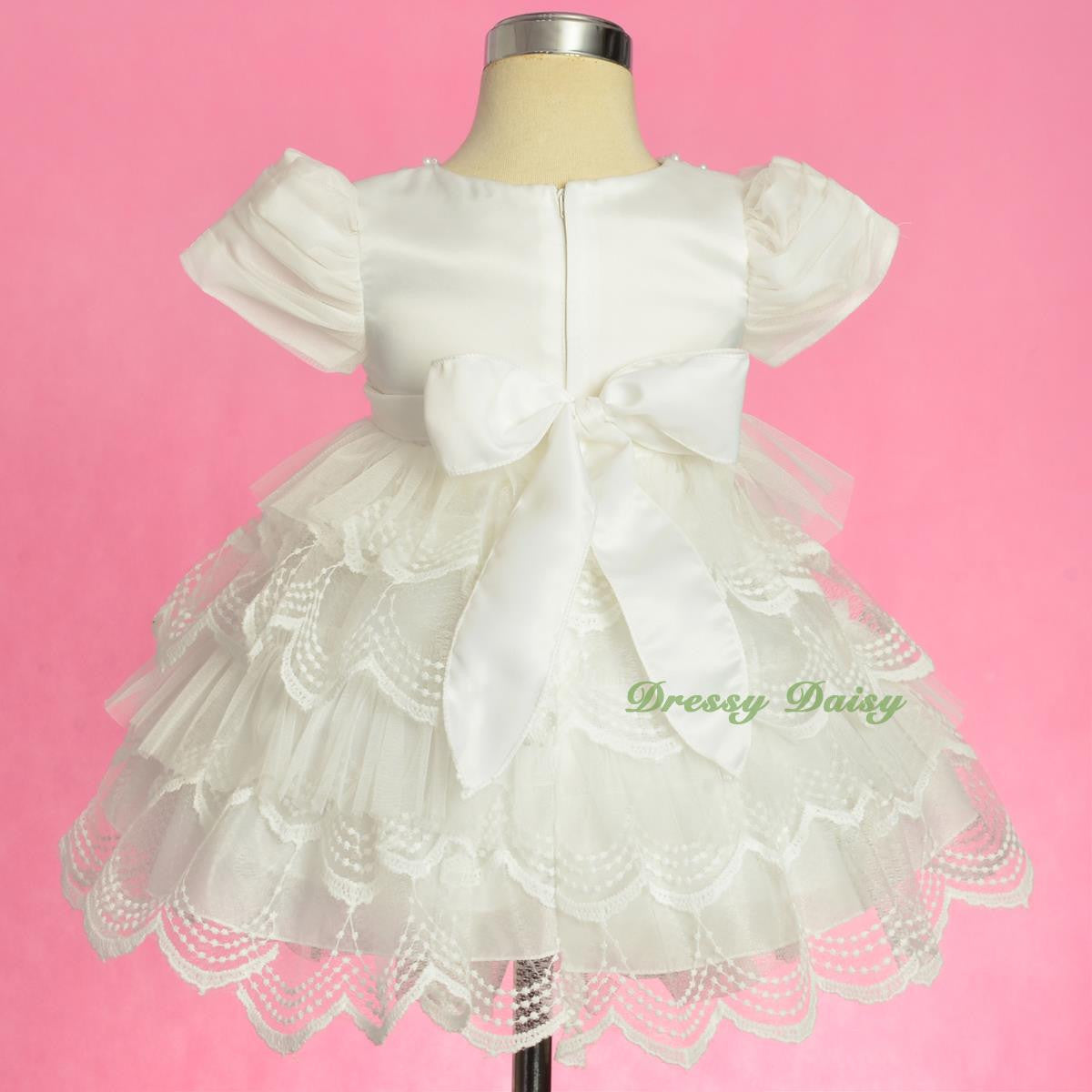 FG323 Beaded Scallop Hemline Dresses Pageant Birthday Occasion Baby Size 9-24 Months