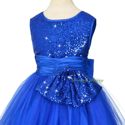 FG314 Girls' Rich Sequined Tulle Pageant Dresses Flower Girl Party Dress Size 2-10