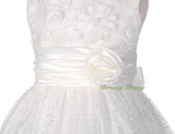 FG278 Girls' Soutache Rosette Wedding Flower Girl Pageant Communion Dress Size 2-11