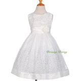 FG278 Girls' Soutache Rosette Wedding Flower Girl Pageant Communion Dress Size 2-11