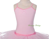 BA057 Girl Diamante Ribbon Ballet Tutu Dancewear Fairy Costume Leotard Size 3T-8