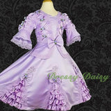 VD002 Vintage Victorian Dresses Fancy Costume Pageant Flower Girl Dress Size 2T-9