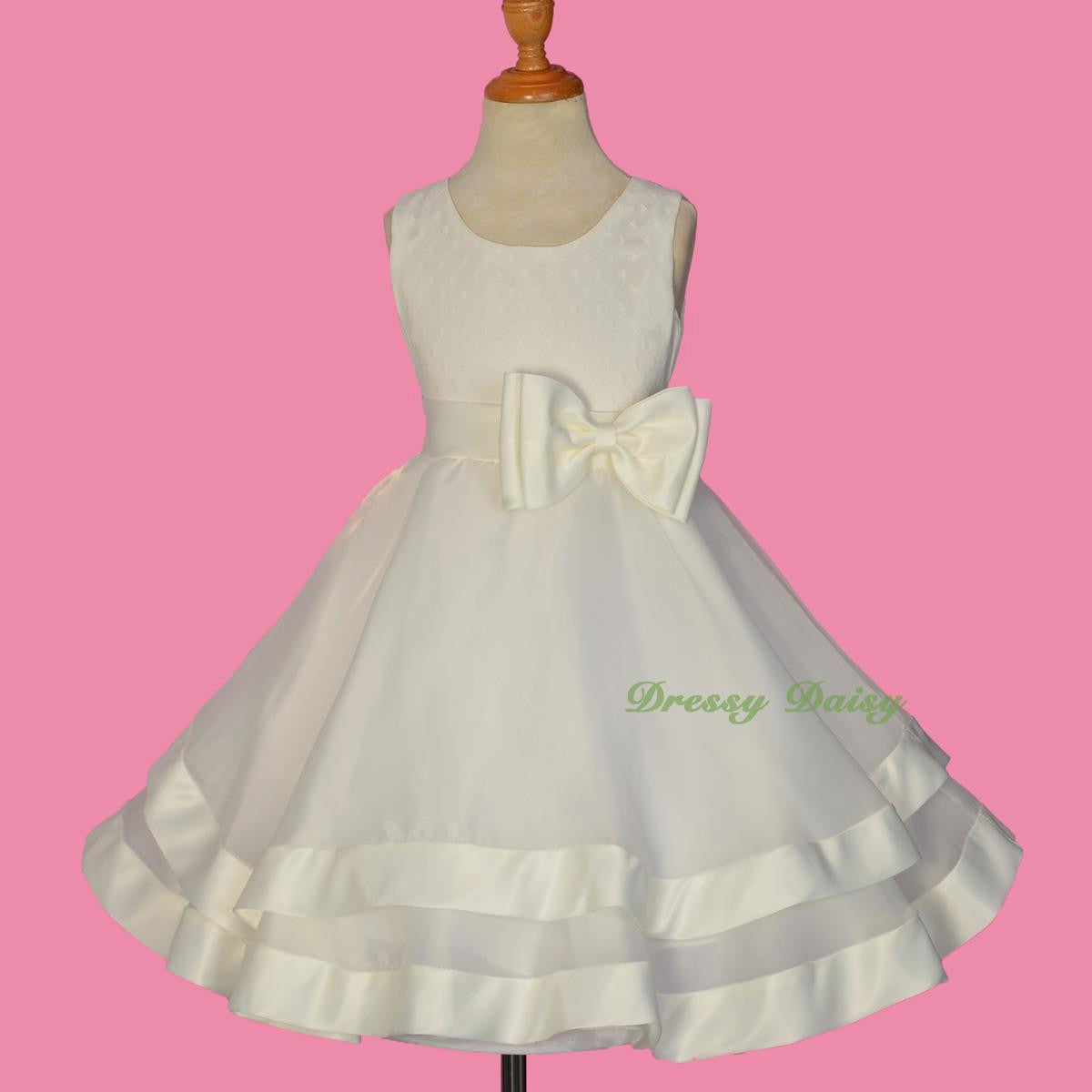 FG310 Lace Organza Tiered Flower Girl Wedding Pageant Party Occasion Dress Size 2-9