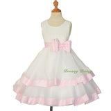 FG310 Lace Organza Tiered Flower Girl Wedding Pageant Party Occasion Dress Size 2-9