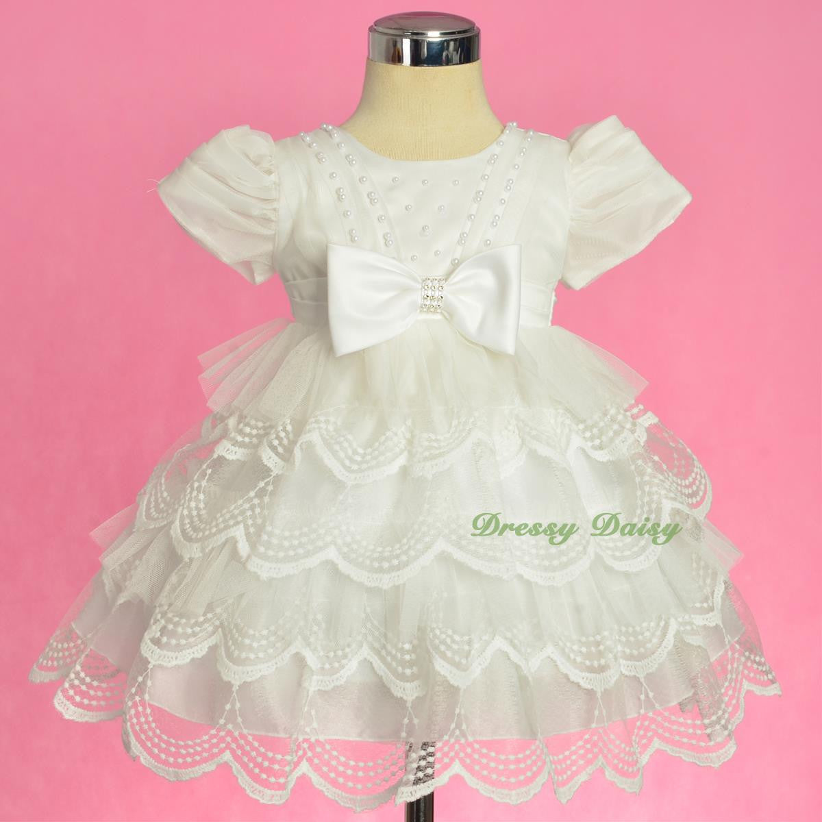 FG323 Beaded Scallop Hemline Dresses Pageant Birthday Occasion Baby Size 9-24 Months