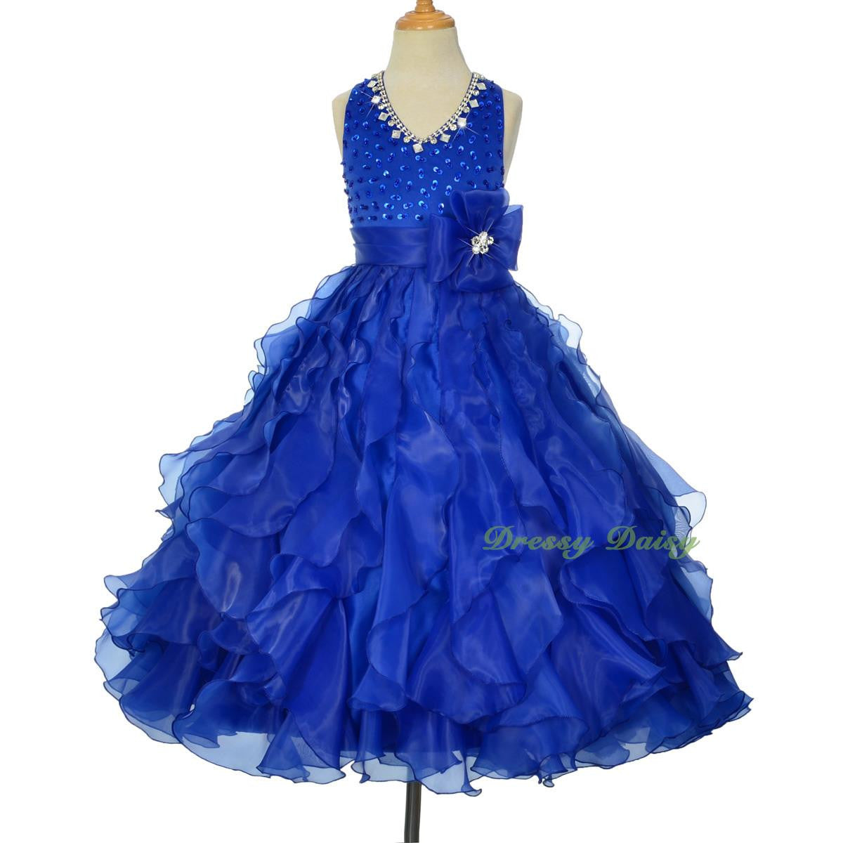 FG313 Girls Glitz Rhinestone Sequin Pageant Dresses Ball Gown Party Dress Size 2-12