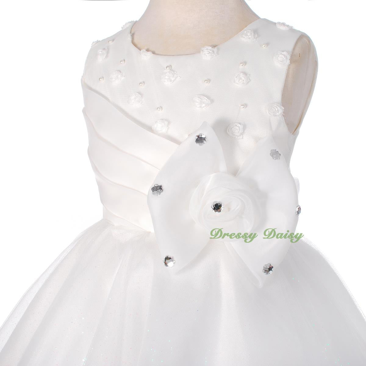 FG288 Rhinestones Flower Girl Dress Birthday Wedding Party Pageant Occasion Size 2-9
