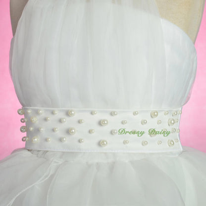 FG326 Rosettes Halter Ball Gown Formal Dress Wedding Flower Girl Pageant Size 4-14