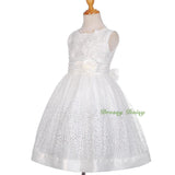 FG278 Girls' Soutache Rosette Wedding Flower Girl Pageant Communion Dress Size 2-11