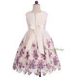 FG331 Girls' Lace Scalloped Hem Wedding Flower Girl Pageant Party Dresses Size 3-10