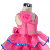 FG295 Satin Organza Tiered Dress Party Wedding Birthday Flower Girl Size 9 Months - 4