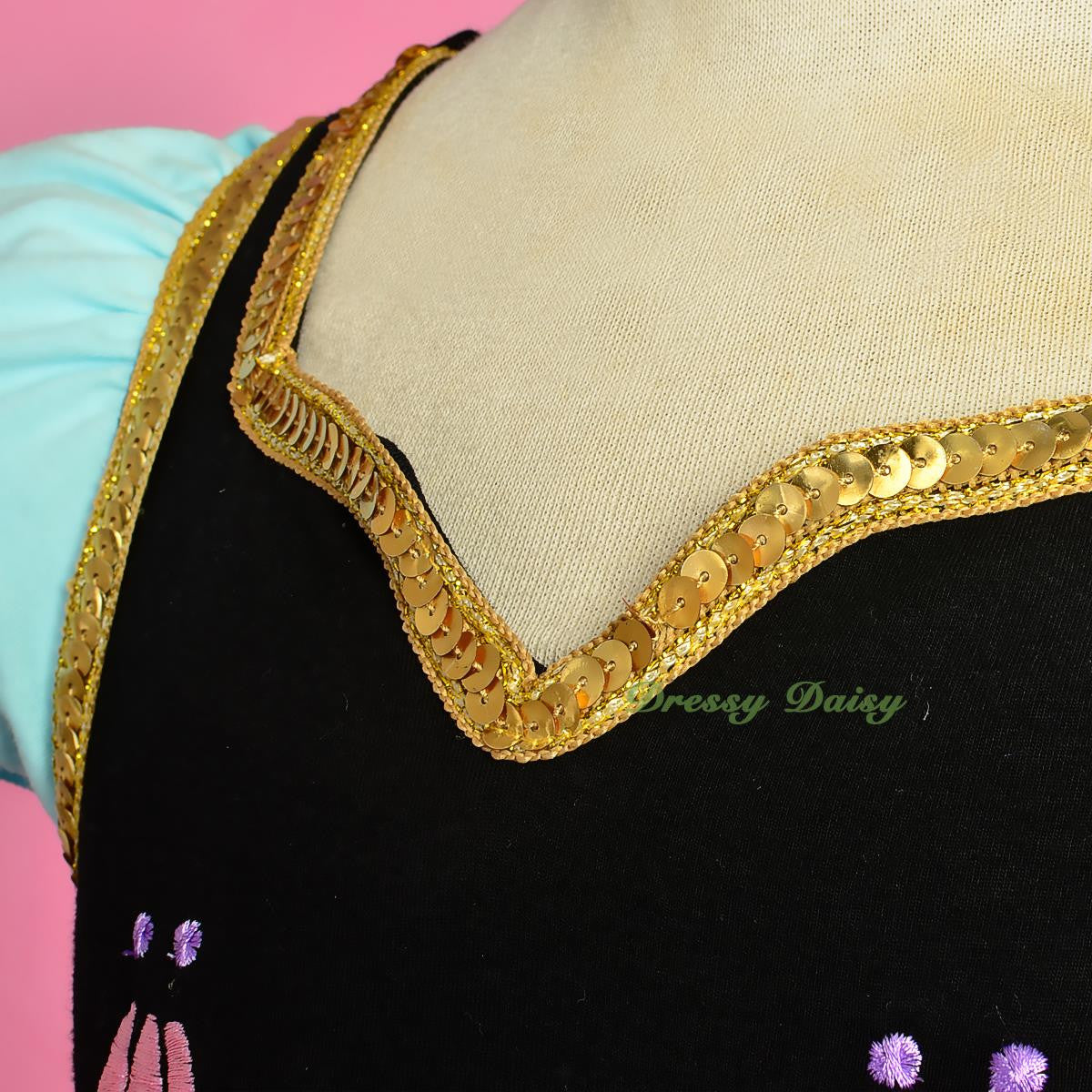 BA059 Princess Anna Tulip Embroidery Ballet Tutus Dancewear Fairy Costume Size 2-7