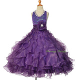 FG313 Girls Glitz Rhinestone Sequin Pageant Dresses Ball Gown Party Dress Size 2-12
