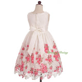 FG331 Girls' Lace Scalloped Hem Wedding Flower Girl Pageant Party Dresses Size 3-10