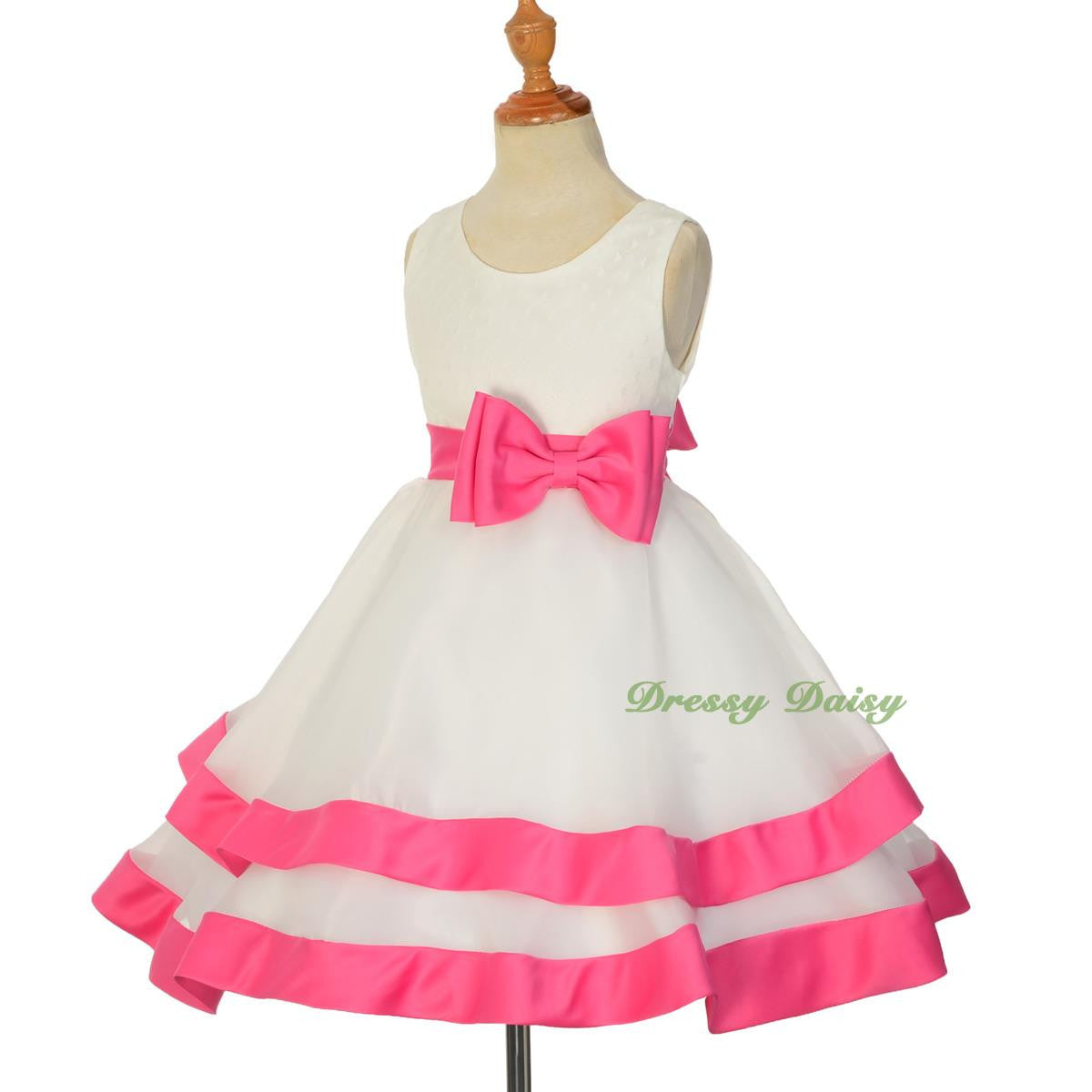 FG310 Lace Organza Tiered Flower Girl Wedding Pageant Party Occasion Dress Size 2-9
