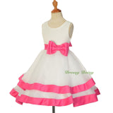 FG310 Lace Organza Tiered Flower Girl Wedding Pageant Party Occasion Dress Size 2-9