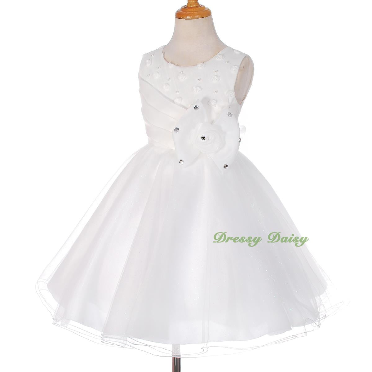 FG288 Rhinestones Flower Girl Dress Birthday Wedding Party Pageant Occasion Size 2-9