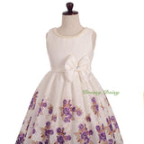 FG331 Girls' Lace Scalloped Hem Wedding Flower Girl Pageant Party Dresses Size 3-10