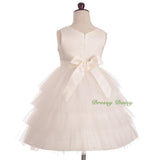 FG308 Girls Beaded Tulle Flower Girl Dresses Pageant Party Occasion Dress Size 2-8