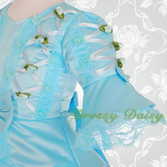 VD002 Vintage Victorian Dresses Fancy Costume Pageant Flower Girl Dress Size 2T-9