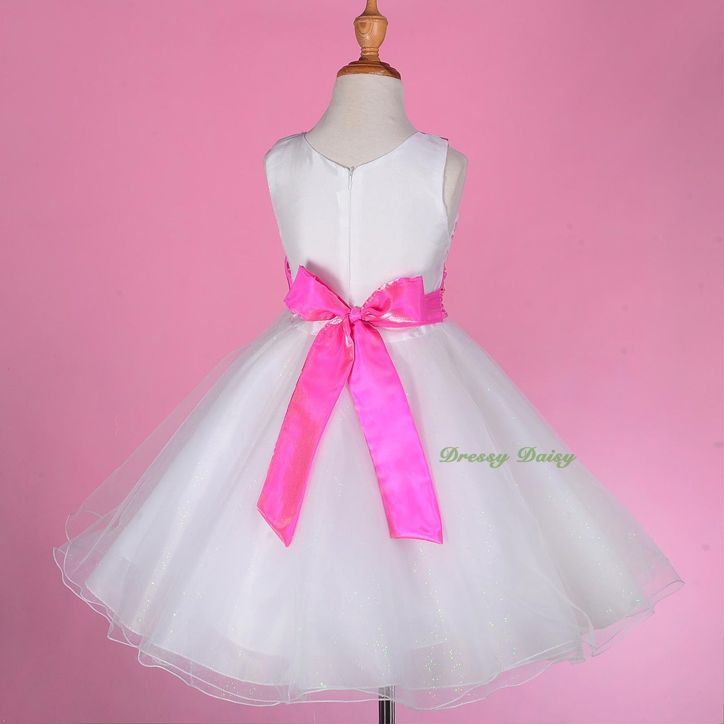 FG246 Girls' Big Bow Tulle Flower Girl Dresses Party Pageant Dress Size 2-9