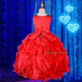FG234 Girls Ruffle Flower Girl Dresses Pageant Gown Party Communion Dress Size 4-12