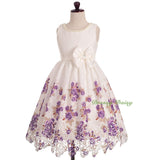 FG331 Girls' Lace Scalloped Hem Wedding Flower Girl Pageant Party Dresses Size 3-10
