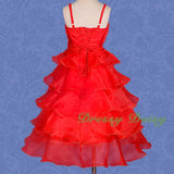 FG136 Girls Tiered Wedding Flower Girl Party Dresses Pageant Dress Size 2-9