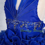 FG148 Girls Beads Halter Embossed Flower Girl Dresses Party Pageant Dress Size 2-9