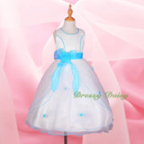 FG220A Girls' Tulle Pageant Party Flower Girl Dresses Build-in Petticoat Size 18 Months - 12