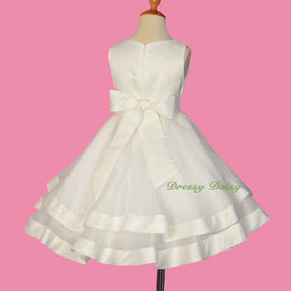 FG310 Lace Organza Tiered Flower Girl Wedding Pageant Party Occasion Dress Size 2-9