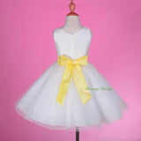 FG246 Girls' Big Bow Tulle Flower Girl Dresses Party Pageant Dress Size 2-9