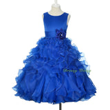 FG234 Girls Ruffle Flower Girl Dresses Pageant Gown Party Communion Dress Size 4-12